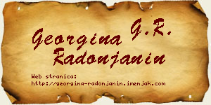 Georgina Radonjanin vizit kartica